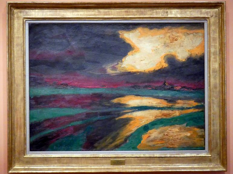 Emil Nolde (1903–1946), Herbstabend, Madrid, Museo Thyssen-Bornemisza, Saal 37. europäische Malerei der ersten Hälfte des 20. Jahrhunderts, 1924