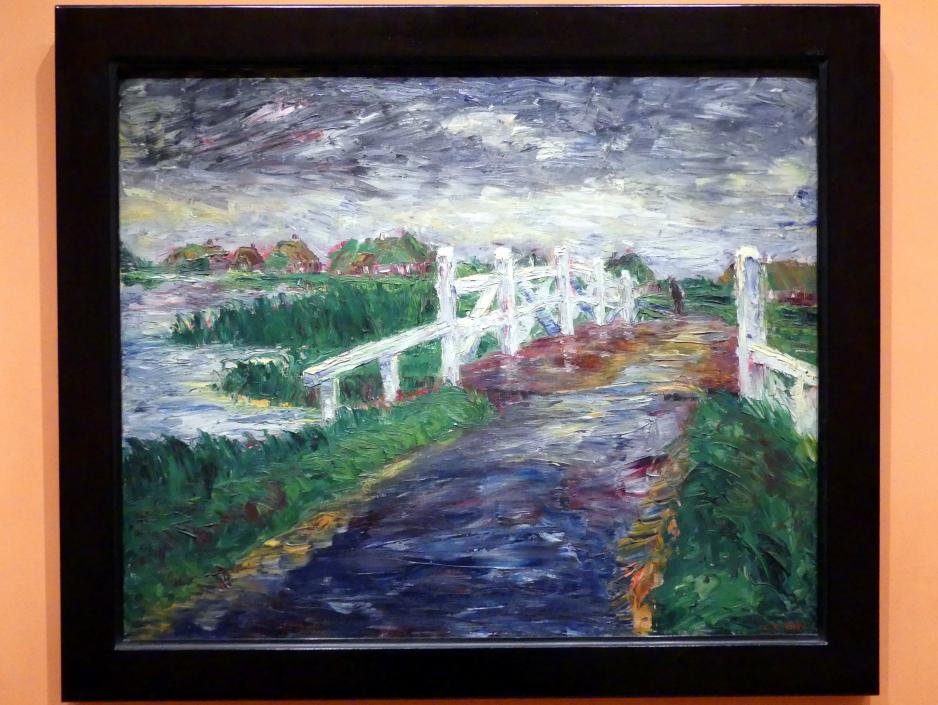 Emil Nolde (1903&ndash;1946), Brücke über den Sumpf, Madrid, Museo Thyssen-Bornemisza, Saal N, europäische Malerei der ersten Hälfte des 20. Jahrhundert, 1910