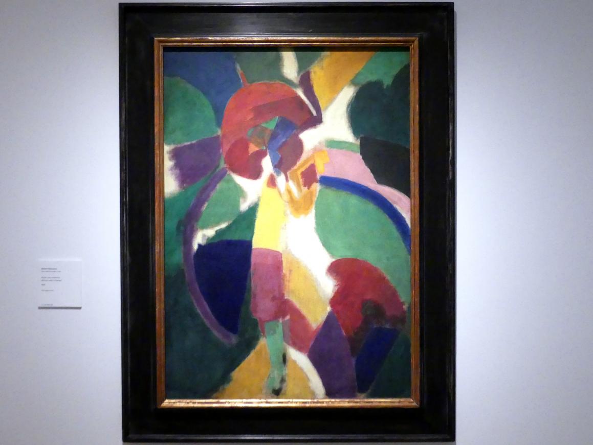 Robert Delaunay (1906&ndash;1938), Frau mit Sonnenschirm, Madrid, Museo Thyssen-Bornemisza, Saal 41, europäische Malerei der ersten Hälfte des 20. Jahrhunderts, 1913