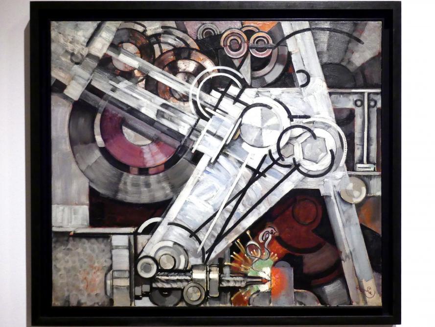 František (François) Kupka (1895–1953), Bohrmaschine, Madrid, Museo Thyssen-Bornemisza, Saal 42, europäische Malerei der ersten Hälfte des 20. Jahrhunderts, um 1927–1929