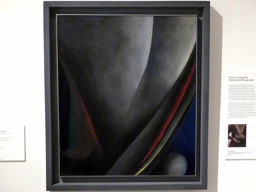 Georgia O’Keeffe (1918–1937), Abstraction. Blind I, Madrid, Museo Thyssen-Bornemisza, Saal 46, nordamerikanische Malerei des 20. Jahrhunderts, 1921