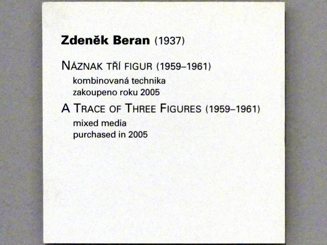 Zdeněk Beran (1960&ndash;1970), Spur dreier Figuren, Prag, Nationalgalerie im Messepalast, Moderne Kunst, 1959&ndash;1961, Bild 2/2