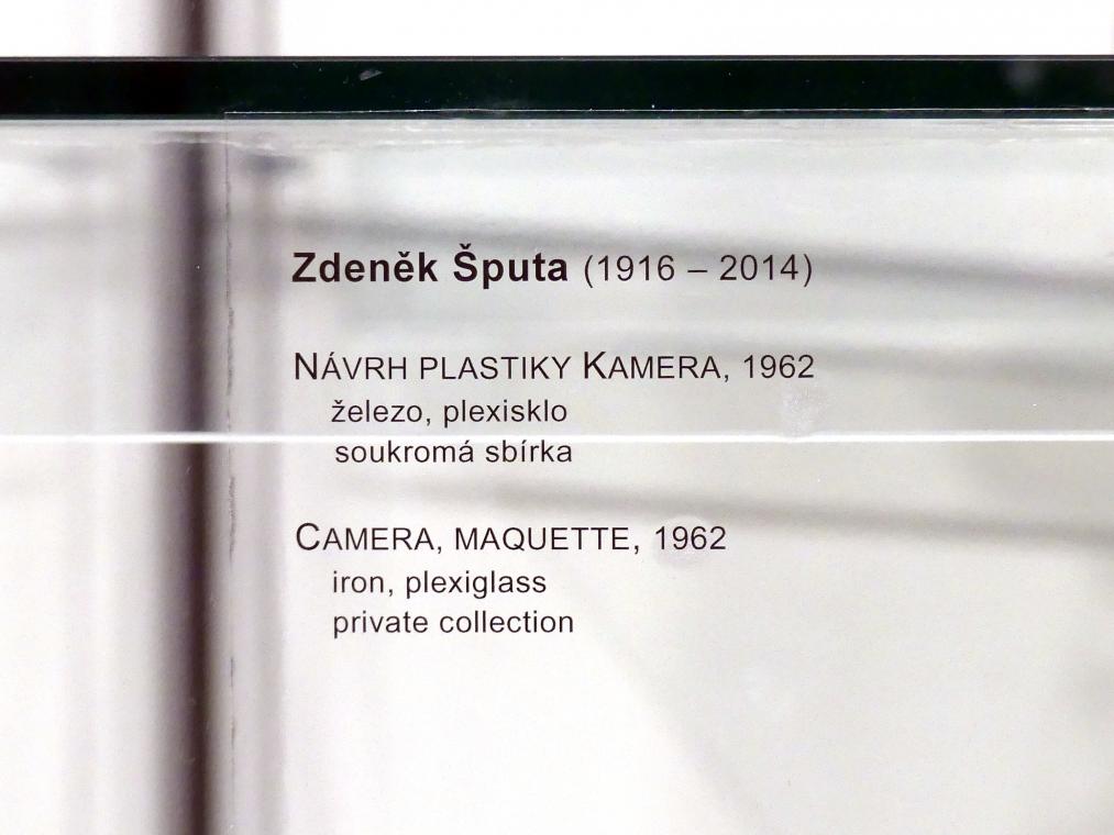 Zdeněk Šputa (1962&ndash;1974), Entwurf einer Kameraskulptur, Prag, Nationalgalerie im Messepalast, Moderne Kunst, 1962, Bild 2/2