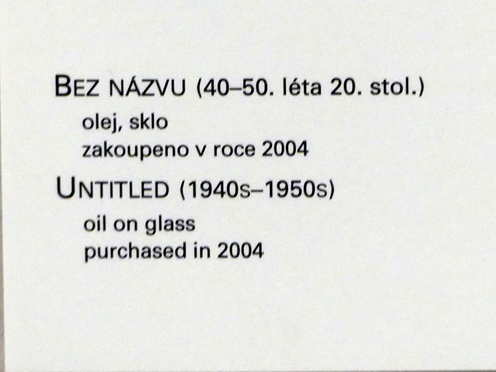 Zdeněk Macek (1945&ndash;1955), Ohne Titel, Prag, Nationalgalerie im Messepalast, Moderne Kunst, um 1940&ndash;1950, Bild 2/2