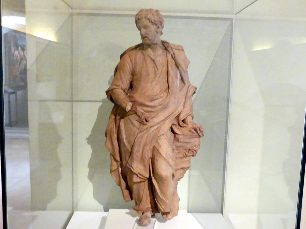 Pierre-Étienne Monnot (1700), Modell für eine Heiligenstatue (Evangelist Johannes ?), Perugia, Nationalgalerie von Umbrien (Galleria nazionale dell'Umbria), 34: Collezione Martinelli, Undatiert