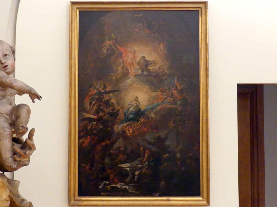 Johann Christoph Lischka (1693–1696), Mariä Himmelfahrt, Prag, Nationalgalerie im Palais Schwarzenberg, 1. Obergeschoss, Saal 1, um 1696, Bild 1/2