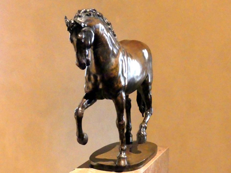 Adriaen de Vries (1587&ndash;1621), Schreitendes Pferd, Prag, Nationalgalerie im Palais Schwarzenberg, 2. Obergeschoss, Saal 6, 1610, Bild 2/2