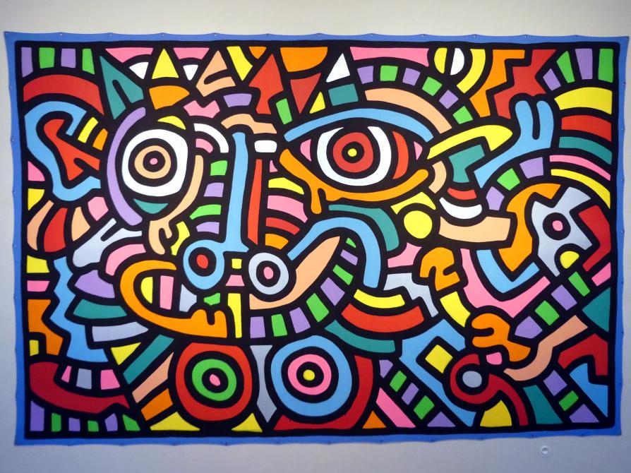 Keith Haring (1981&ndash;1989), Ohne Titel, Prag, Nationalgalerie im Salm-Palast, Ausstellung "Möglichkeiten des Dialogs" vom 02.12.2018-01.12.2019, Saal 8, 1986