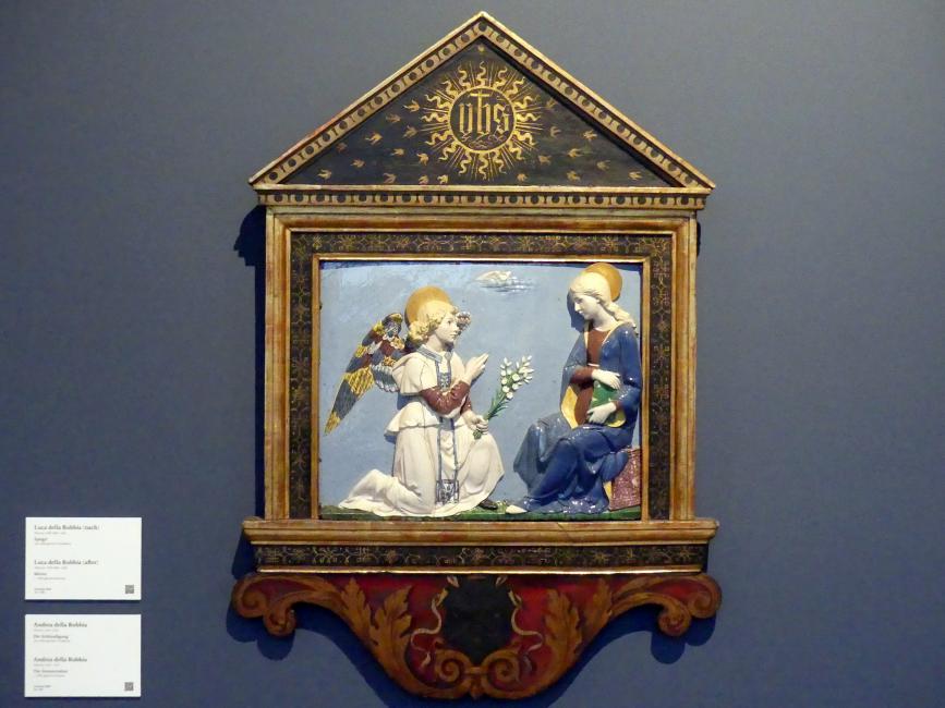Andrea della Robbia (1465–1525), Die Verkündigung, Berlin, Bode-Museum, Saal 122, um 1490