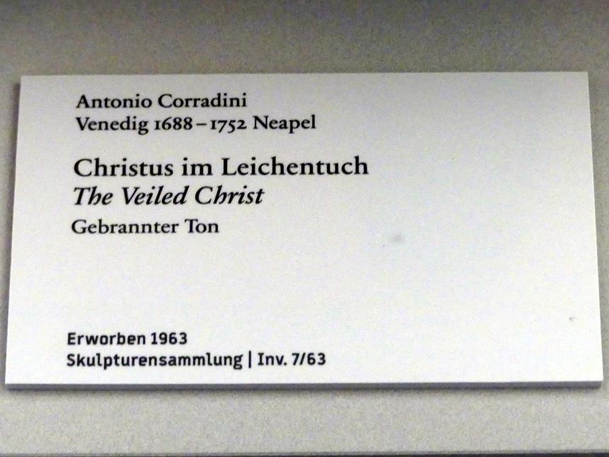 Antonio Corradini (Undatiert), Christus im Leichentuch, Berlin, Bode-Museum, Saal 131, Undatiert, Bild 3/3