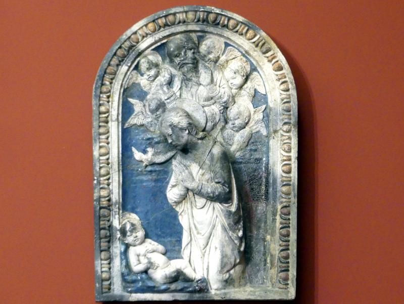 Andrea della Robbia (1465–1525), Die Anbetung des Kindes, Berlin, Bode-Museum, Saal 216, um 1480–1490