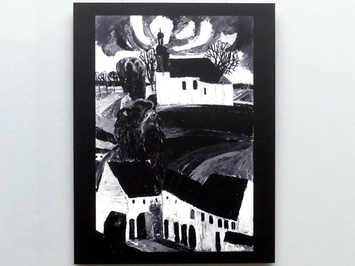 Ines Wetzel (1917), Bayerische Landschaft mit Häusern, Berlin, Alte Nationalgalerie, Saal 307, Künstlerinnen der Nationalgalerie vor 1919, 1917