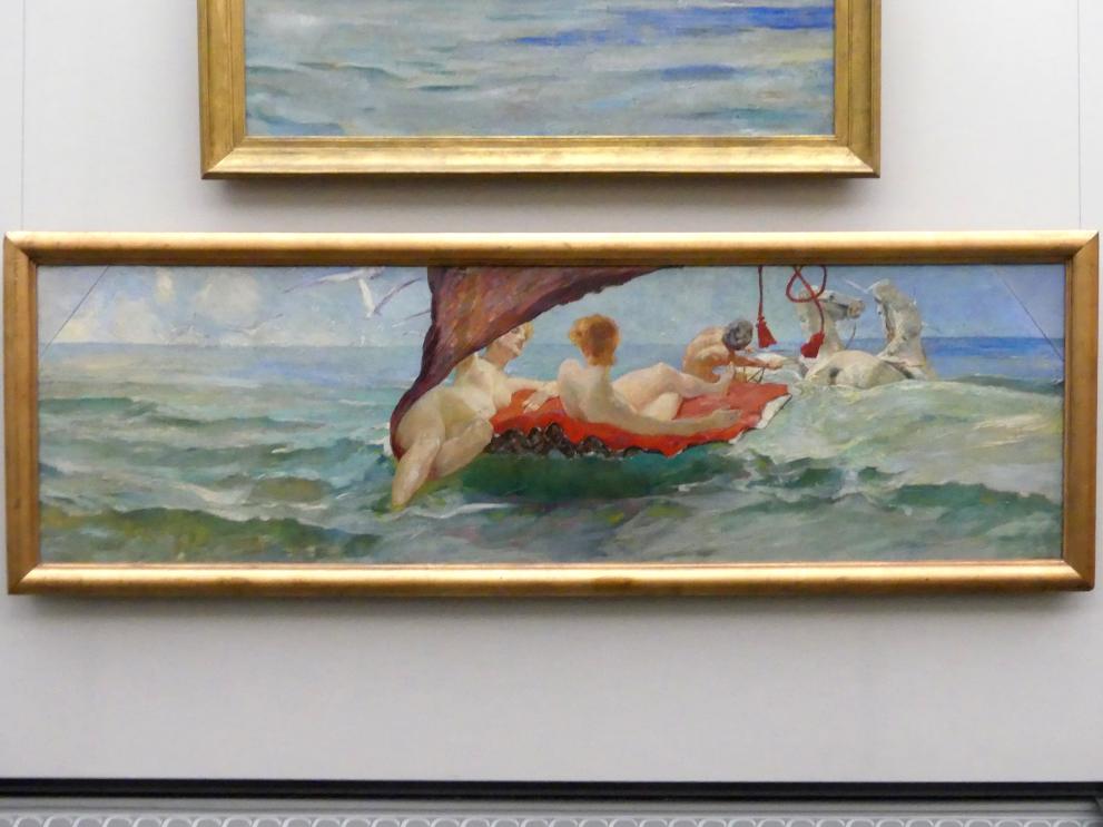 Max Klinger (1878&ndash;1915), Venus im Muschelwagen. Wandbild aus der Villa Albers in Berlin-Steglitz, Berlin, Alte Nationalgalerie, Saal 115, Secessionen und Jahrhundertwende, 1884&ndash;1885