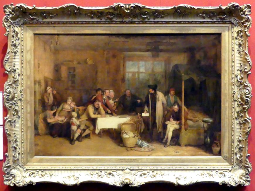 David Wilkie (1804–1839), Eintreibung der Mietschuld, Edinburgh, Scottish National Gallery, Saal 10, Schottische Malerei 1650-1850, 1815
