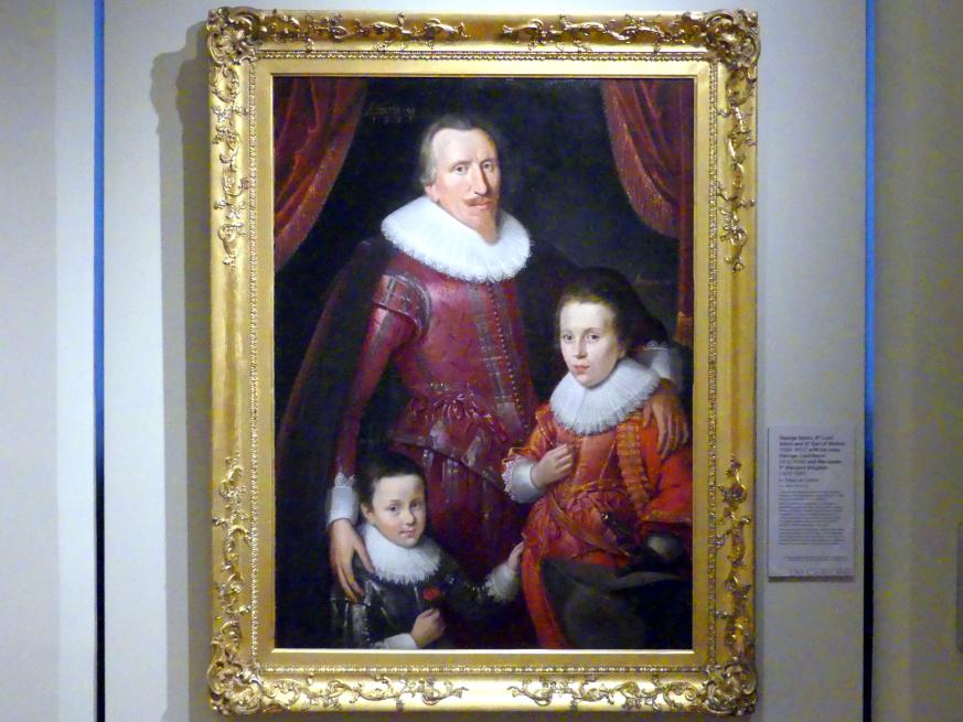 Adam Louisz. de Colonia (1625–1626), George Seton, 8. Lord Seton und 3. Earl of Winton (1584-1650) mit seinen Söhnen George, Lord Seton (1613-1648) und Alexander, 1. Viscount Kingston (1620-1691), Edinburgh, Scottish National Portrait Gallery, Saal 3, 1625