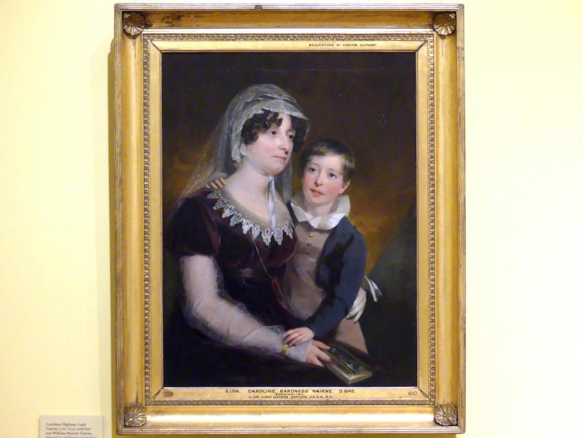 John Watson Gordon (1818), Carolina Oliphant, Lady Nairne (1766 - 1845) mit ihrem Sohn William Murray Nairne, der spätere 6. Lord Nairne (1808 - 1837), Edinburgh, Scottish National Portrait Gallery, Saal 7, um 1818