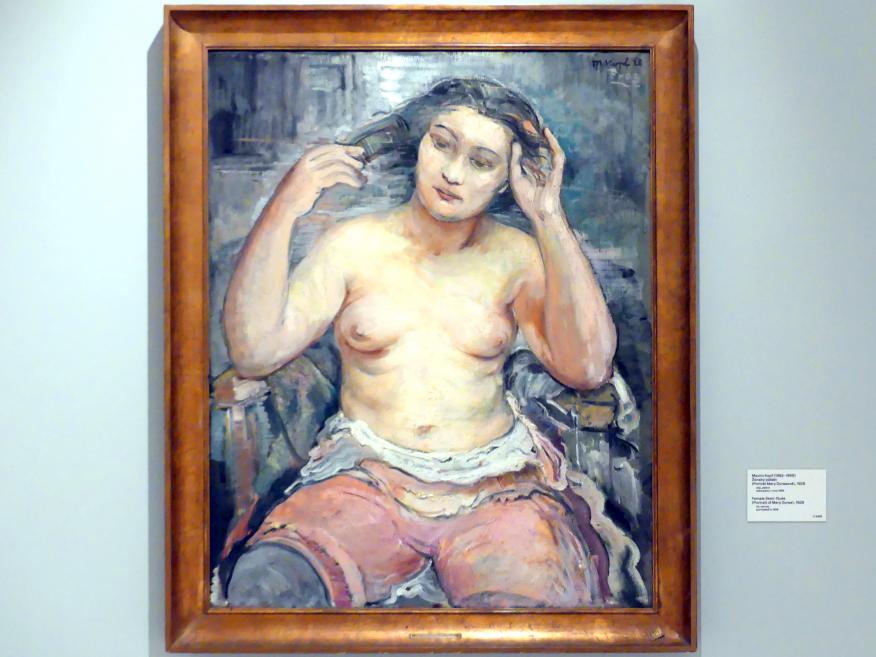 Maxim Kopf (1920–1929), Weiblicher Halbakt (Mary Duras), Prag, Nationalgalerie im Messepalast, 1918-1939, Saal 3, 1928