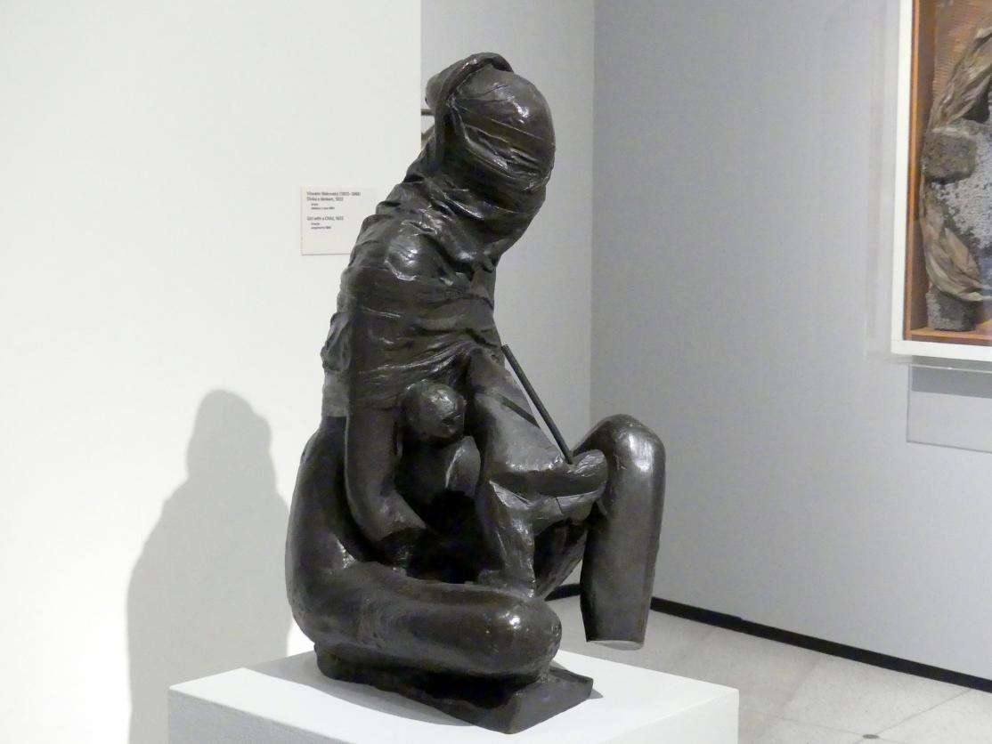 Vincenc Makovský (1926&ndash;1936), Mädchen mit Kind, Prag, Nationalgalerie im Messepalast, 1918-1939, Saal 8, 1933, Bild 3/4