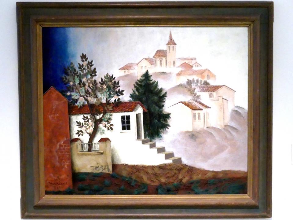 Antonín Procházka (1907&ndash;1931), Dorf mit Kirche, Prag, Nationalgalerie im Messepalast, 1918-1939, Saal 15, 1931