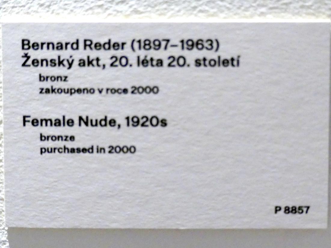Bernhard Reder (1925), Weiblicher Akt, Prag, Nationalgalerie im Messepalast, 1918-1939, Saal 15, um 1920&ndash;1930, Bild 6/6