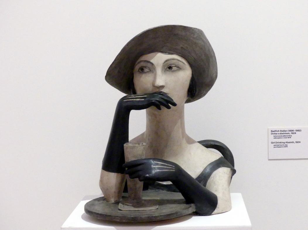 Bedřich Stefan (1921&ndash;1930), Absinth trinkendes Mädchen, Prag, Nationalgalerie im Messepalast, 1918-1939, Saal 15, 1924
