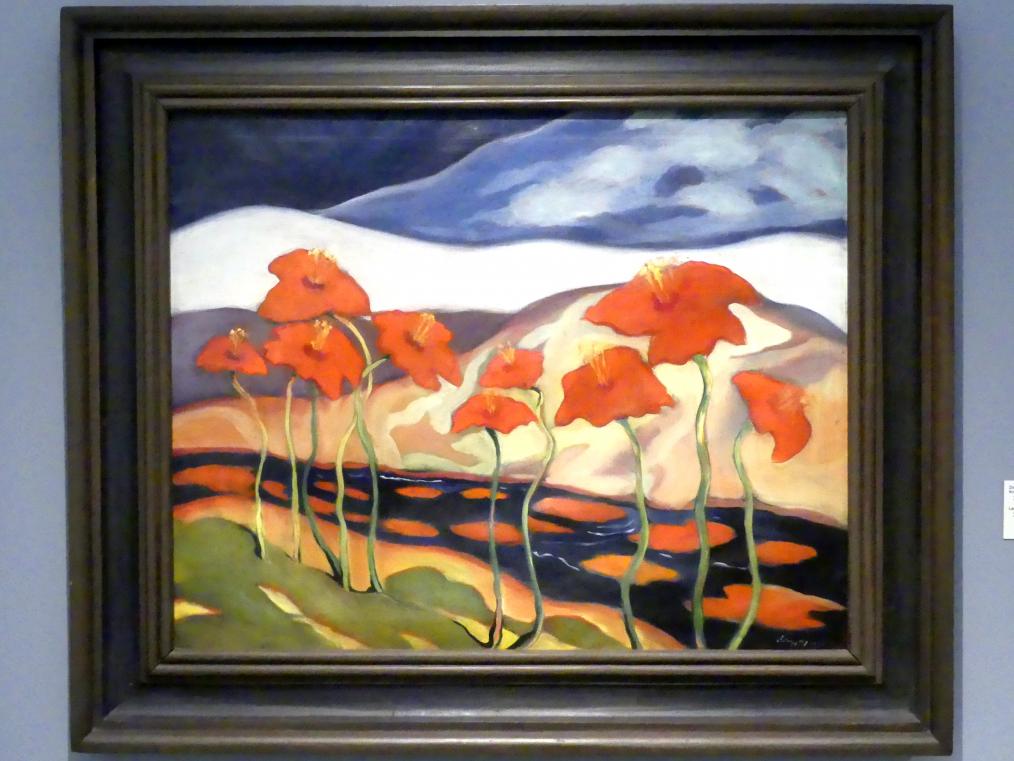 Zoltán Palugyay (1930–1932), Landschaft mit Blumen, Prag, Nationalgalerie im Messepalast, 1918-1939, Saal 16, 1930