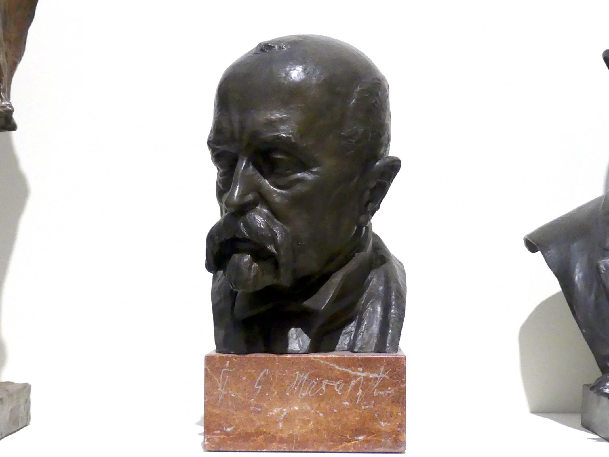 Ladislav Šaloun (1904&ndash;1929), Büste Tomáš Garrigue Masaryk, Prag, Nationalgalerie im Messepalast, 1918-1939, Eingangshalle, vor 1930