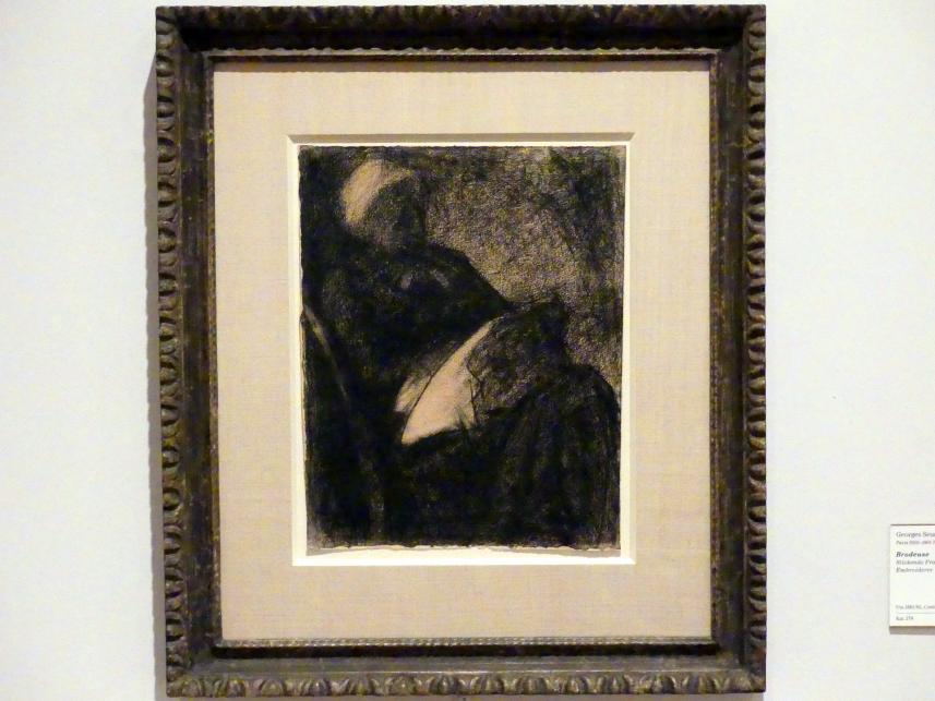 Georges Seurat (1879–1891), Stickende Frau, Berlin, Sammlung Scharf-Gerstenberg, Erdgeschoß, Saal 6, um 1881–1882
