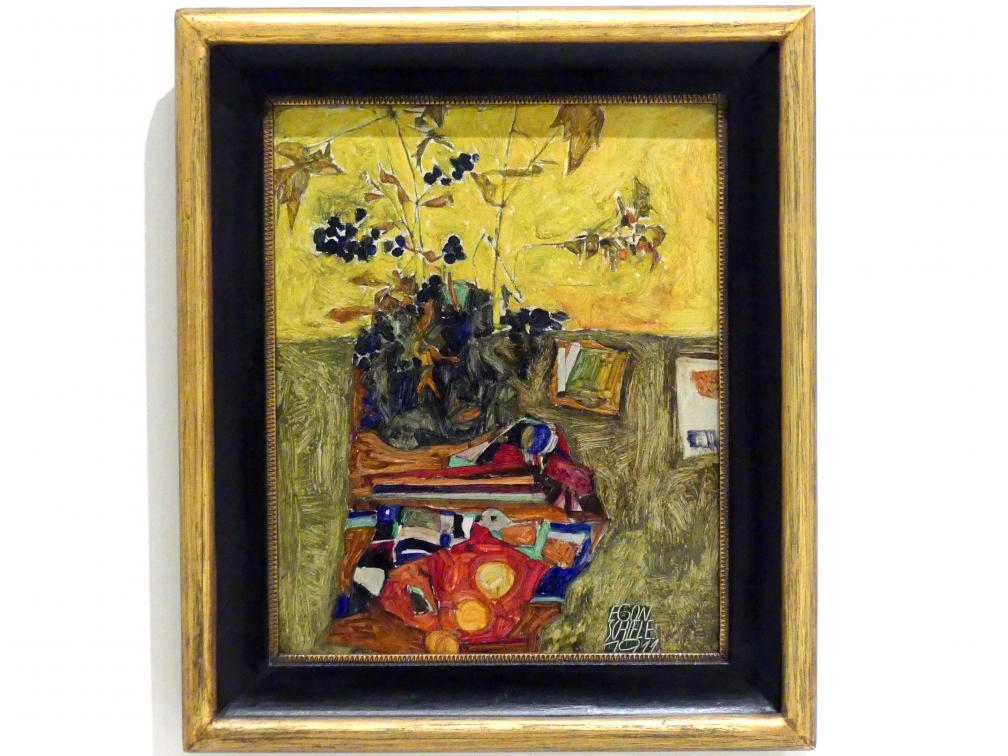 Egon Schiele (1908–1918), Stillleben mit Blumen, Prag, Nationalgalerie im Messepalast, Das lange Jahrhundert, Saal 13, 1911
