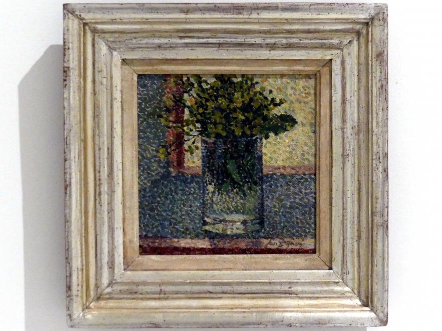 Jan Zrzavý (1907&ndash;1939), Blumen am Fenster (Stillleben mit Glas), Prag, Nationalgalerie im Messepalast, Das lange Jahrhundert, Saal 13, 1907