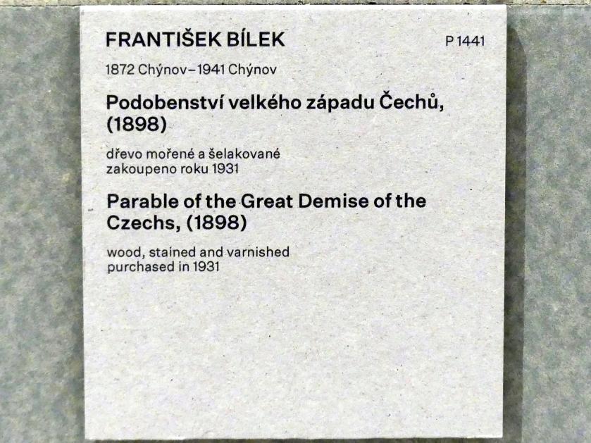 František Bílek (1897&ndash;1914), Gleichnis vom gewaltigen Untergang der Tschechen, Prag, Nationalgalerie im Messepalast, Das lange Jahrhundert, Saal 32, 1898, Bild 4/4