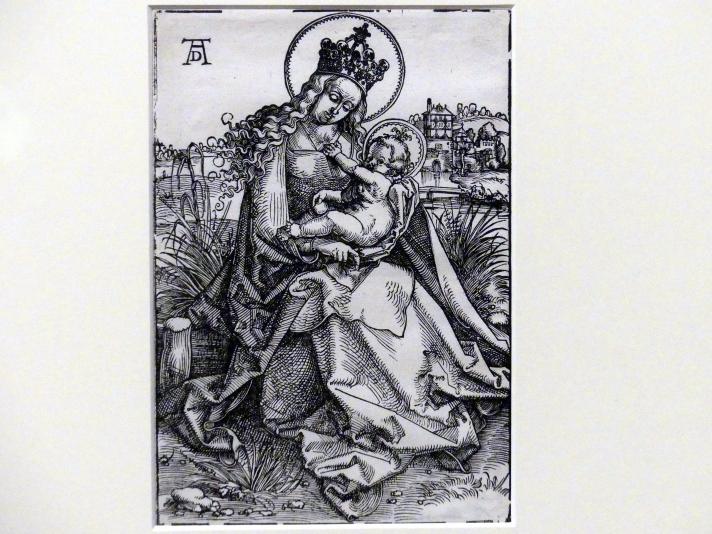 Hans Baldung Grien (1500–1544), Maria auf der Rasenbank, Karlsruhe, Staatliche Kunsthalle, Ausstellung "Hans Baldung Grien, heilig | unheilig", Saal 1, um 1505–1507