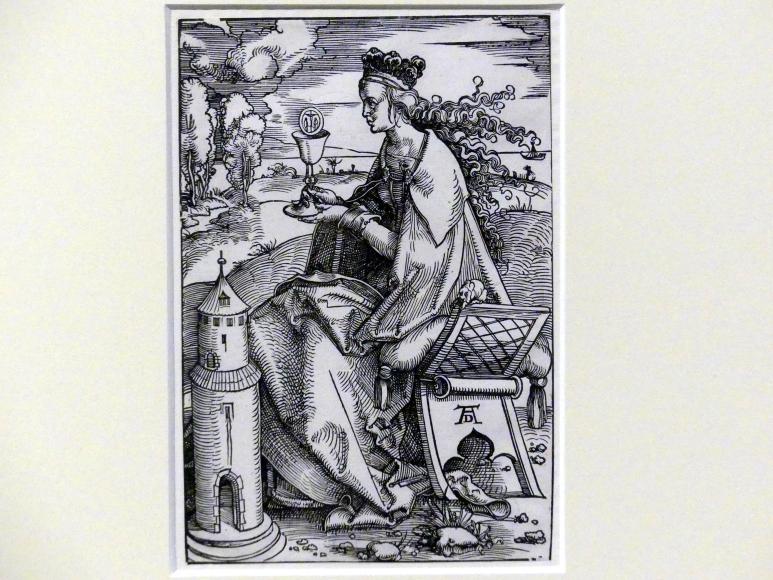 Hans Baldung Grien (1500–1544), Die heilige Barbara, Karlsruhe, Staatliche Kunsthalle, Ausstellung "Hans Baldung Grien, heilig | unheilig", Saal 1, um 1505–1507