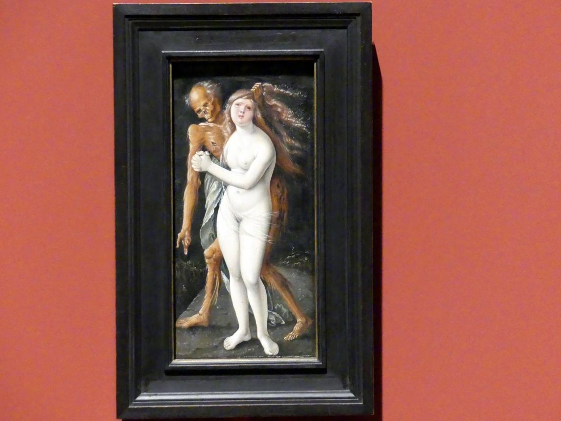 Hans Baldung Grien (1500–1544), Der Tod und das Mädchen, Karlsruhe, Staatliche Kunsthalle, Ausstellung "Hans Baldung Grien, heilig | unheilig", Saal 7, 1517