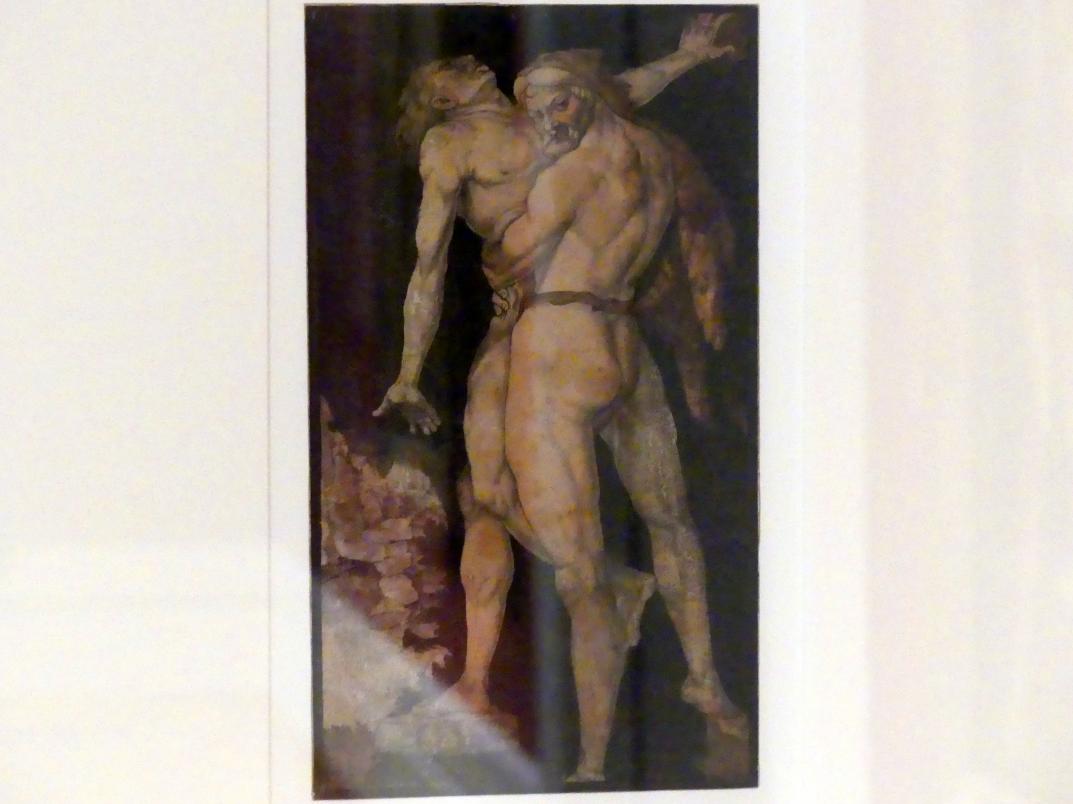 Hans Baldung Grien (1500–1544), Herkules und Antäus, Karlsruhe, Staatliche Kunsthalle, Ausstellung "Hans Baldung Grien, heilig | unheilig", Saal 7, um 1530