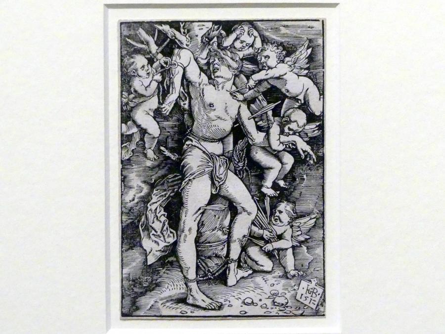 Hans Baldung Grien (1500&ndash;1544), Der kleine heilige Sebastian, Karlsruhe, Staatliche Kunsthalle, Ausstellung "Hans Baldung Grien, heilig | unheilig", Saal 10, 1512