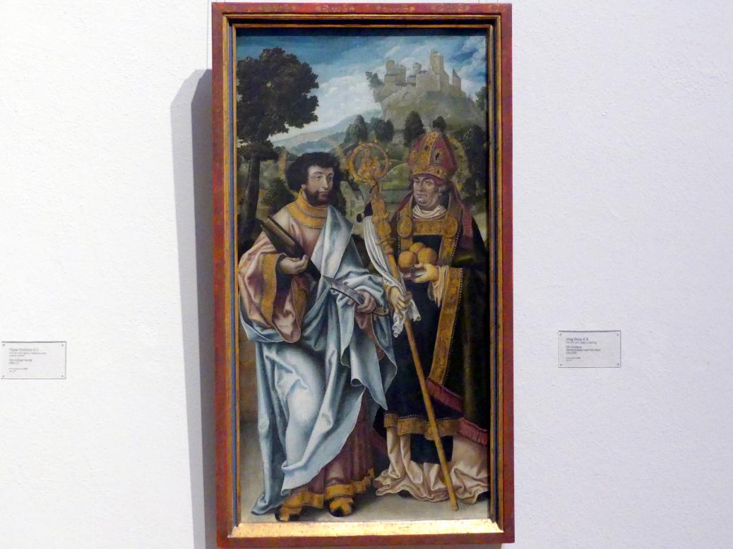 Jörg Breu der Ältere (1501–1534), Die Heiligen Bartholomäus und Nikolaus, Karlsruhe, Staatliche Kunsthalle, Saal 15, um 1520