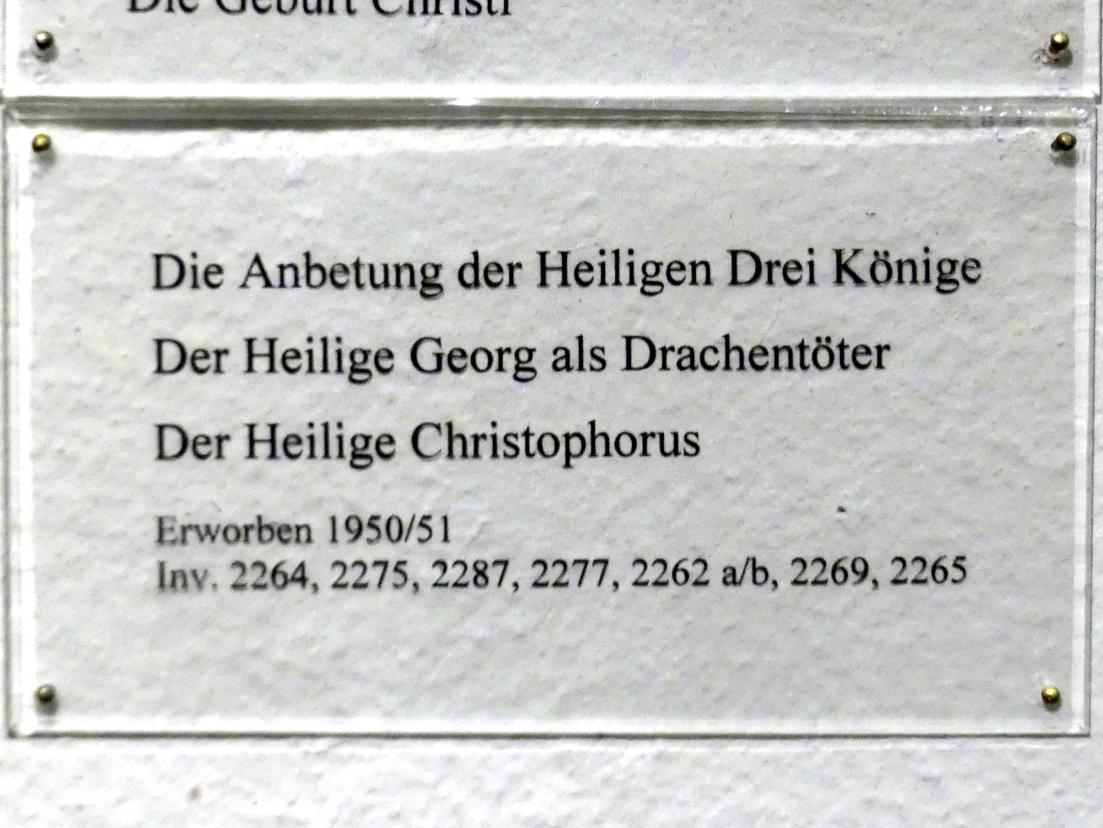 Friedrich Herlin (1460), Die Anbetung der Heiligen Drei Könige, Karlsruhe, Staatliche Kunsthalle, Saal 16, 1460&ndash;1461, Bild 5/5