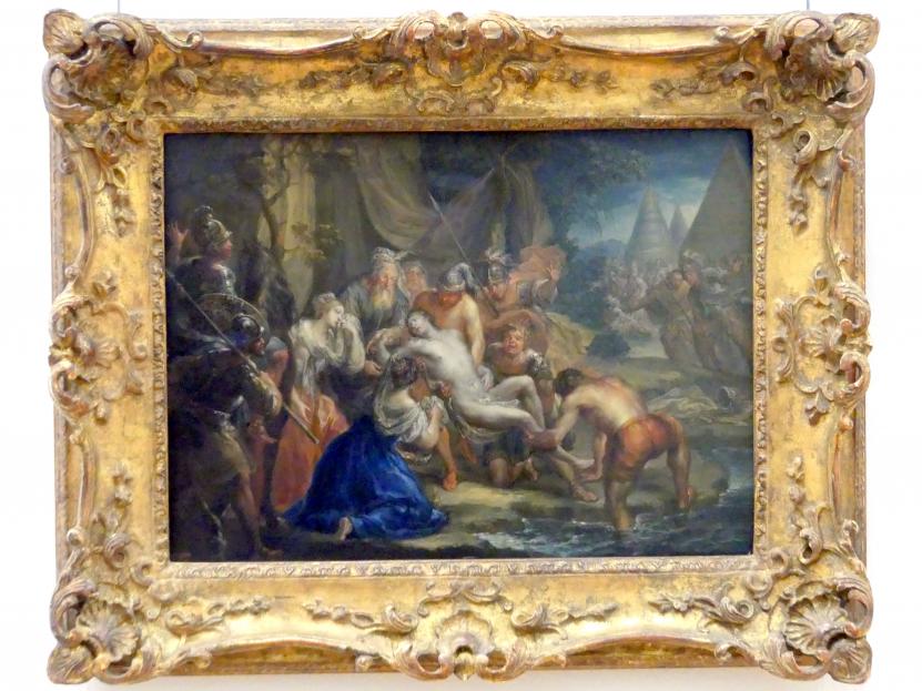 Johann Georg Platzer (1725&ndash;1750), Die Rettung Alexanders des Großen aus dem Flusse Kydnos, Karlsruhe, Staatliche Kunsthalle, Saal 32, 1730&ndash;1745