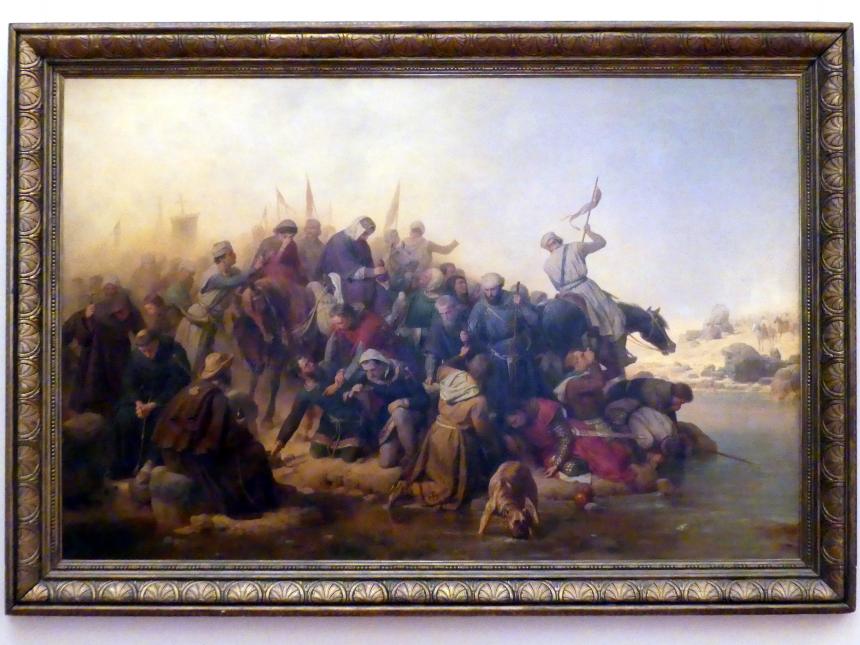 Carl Friedrich Lessing (1828&ndash;1878), Die Kreuzfahrer in der Wüste, Karlsruhe, Staatliche Kunsthalle, Saal 63, 1863