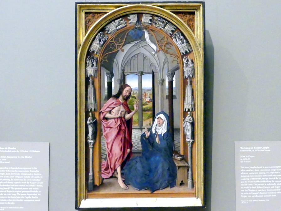 Juan de Flandes (1495–1500), Christus erscheint seiner Mutter, New York, Metropolitan Museum of Art (Met), Saal 641, um 1496