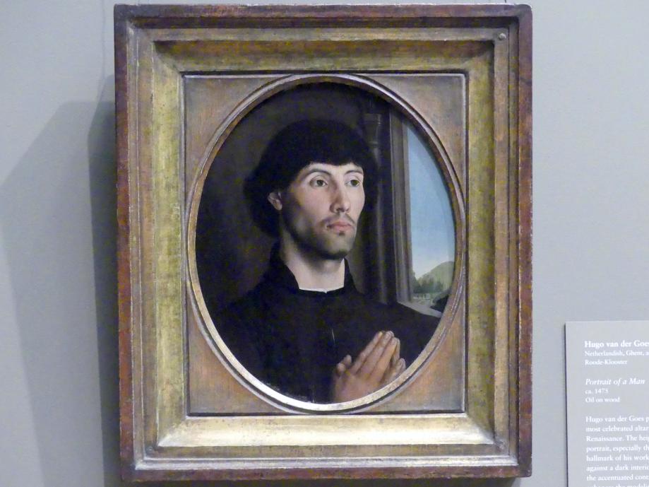 Hugo van der Goes (1470&ndash;1480), Bildnis eines Mannes, New York, Metropolitan Museum of Art (Met), Saal 641, um 1475