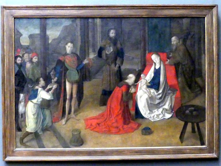 Joos van Wassenhove (Justus van Gent) (1465&ndash;1473), Anbetung der Könige, New York, Metropolitan Museum of Art (Met), Saal 640, um 1465