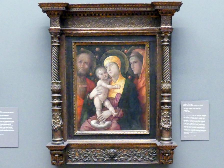 Andrea Mantegna (1451–1505), Heilige Familie mit der heiligen Maria Magdalena, New York, Metropolitan Museum of Art (Met), Saal 640, um 1495–1500