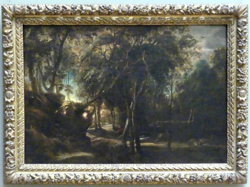 Peter Paul Rubens (1598–1640), Wald im Morgengrauen bei einer Hirschjagd, New York, Metropolitan Museum of Art (Met), Saal 642, um 1635