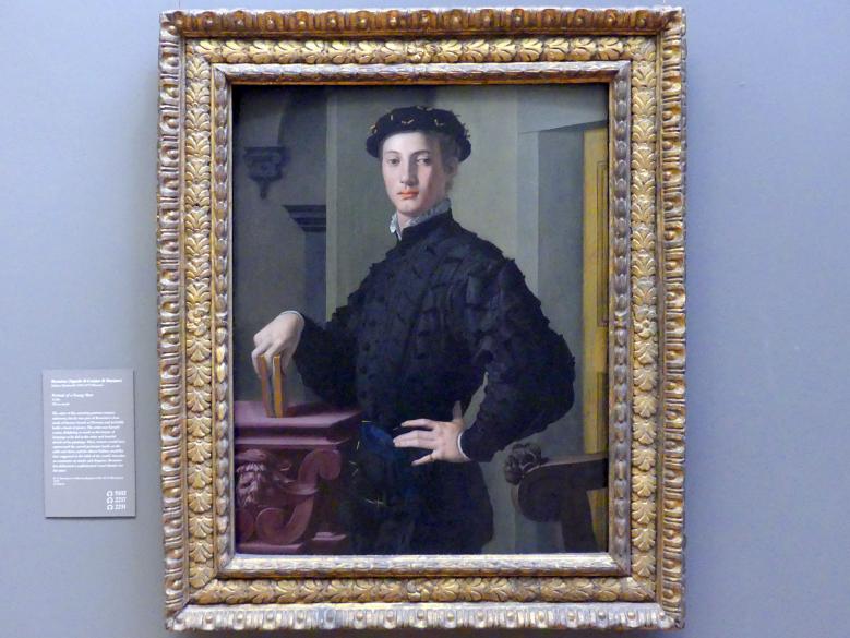 Agnolo di Cosimo di Mariano (Bronzino) (1526–1562), Bildnis eines jungen Mannes, New York, Metropolitan Museum of Art (Met), Saal 638, um 1530–1540