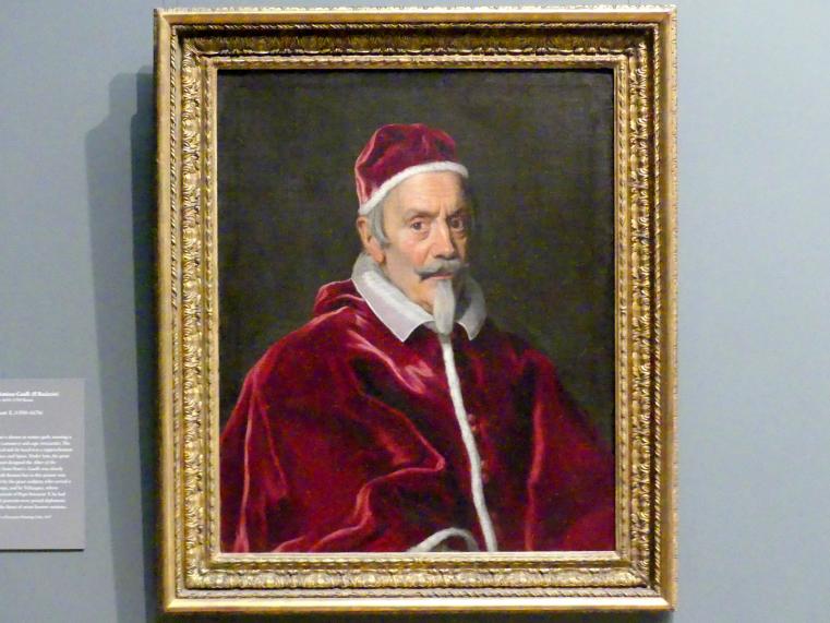 Giovanni Battista Gaulli (1666–1695), Papst Clemens X. (1590-1676), New York, Metropolitan Museum of Art (Met), Saal 635, um 1670–1671