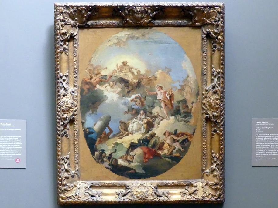 Giovanni Battista Tiepolo (1715–1785), Verherrlichung der spanischen Monarchie, Madrid, Palacio Real, jetzt New York, Metropolitan Museum of Art (Met), Saal 633, um 1760–1770