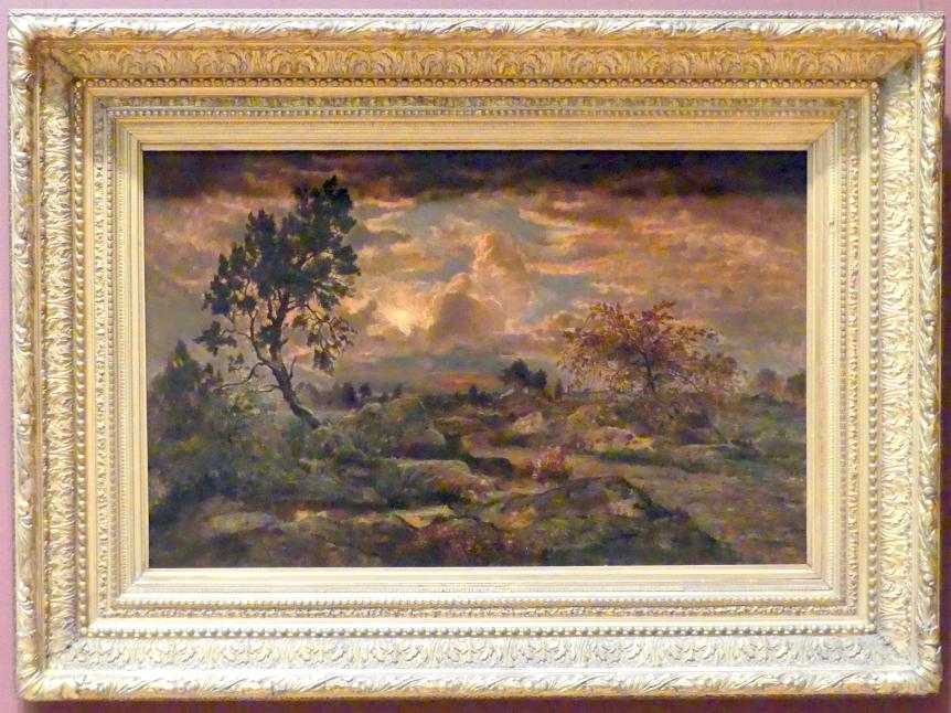 Théodore Rousseau (1827–1862), Sonnenuntergang bei Arbonne, New York, Metropolitan Museum of Art (Met), Saal 802, um 1860–1865