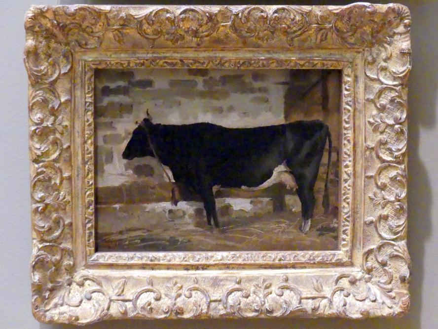 Jean-Baptiste Camille Corot (1823&ndash;1874), Kuh in einer Scheune, New York, Metropolitan Museum of Art (Met), Saal 803, Undatiert